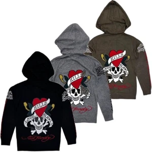 Ed Hardy Love Kills Slowly Wollmischung Zip Hoodie Pullover - Bild 1 von 12