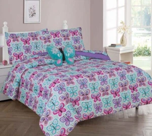 NEW BED IN A BAG COMPLETE KIDS BED COMFORTER TOP PRINTED (TWIN 6PC) (FULL 8PC)GG - Picture 1 of 38