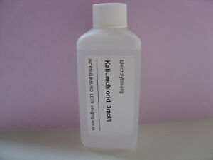 Kaliumchlorid-Lösung, KCl  3m,  Elektrolytlösung, Pufferlösung, pH-Messung