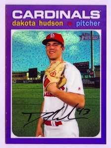 2020 Topps Heritage Chrome Purple Refractor THC-229 Dakota Hudson Cardinals - Picture 1 of 1