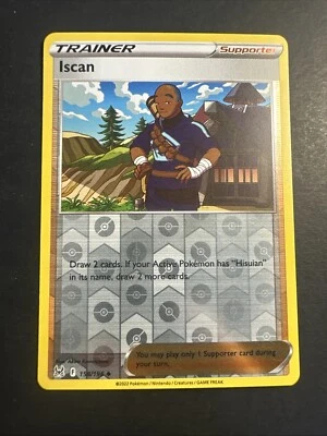 2022 Pokémon Lost Origin Hisuian Trainer Supporter Iscan 158 /196  Reverse Holo - Image 1 of 2