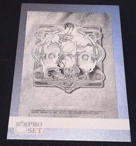 Dolphins Vikings SB VIII 1990 Pro Set ERROR Scarce SILVER ETCH Blank BACK Rare!! - Picture 1 of 4