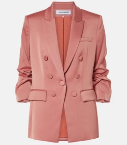 NWT $698 Veronica Beard Tomi Satin Dickey Jacket in Rose - Picture 1 of 6