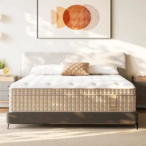 FLEXPEDIC Firm F/Q/K Size Mattress Gel Memory Foam Pocket Spring CertiPUR-US - Picture 1 of 8