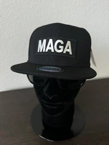 DARK MAGA PRESIDENT DONALD TRUMP MAKE AMERICA GREAT AGAIN BLACK SNAPBACK HAT NEW - Picture 1 of 6