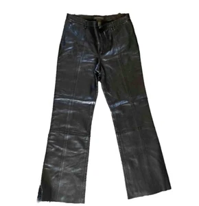 CUTE! Banana Republic 100% Genuine Leather Pants Sz 4 Boot Cut Fully Lined $289. - Picture 1 of 8