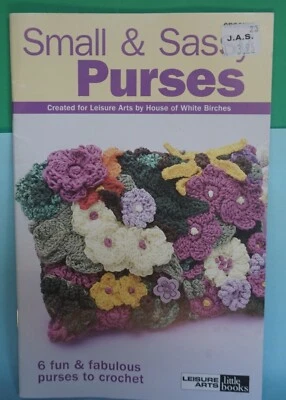 Small Sassy purses Crochet Patterns Leisure Arts Little Books - Image 1 of 4