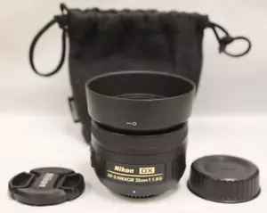 NIKON DX AF-S NIKKOR 35MM 1:1.8G DX SWM ASPHERICAL CAMERA LENS #19033 - Picture 1 of 8