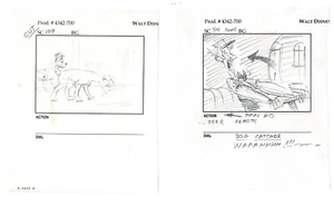 2 LADY and the TRAMP 2 Disney Production Drawing Storyboard Fragments 2001 36 - Bild 1 von 1