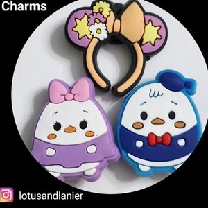 Shoe Charms "Disney Donald & Daisy Duck" Set of 3 - Picture 1 of 2