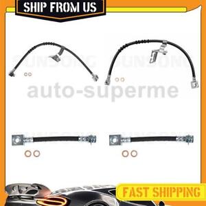 Front Rear Brake Hose Line 4x For Dodge Spirit 1991-1995 Plymouth Acclaim 1991