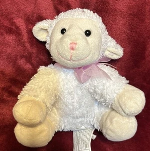 Amscam Peluche Agnello Peluche Morbido Crema Texturizzato Morbido 8” Regalo Baby Shower - Foto 1 di 22