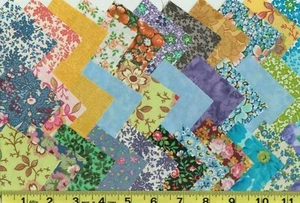 100 fabric squares 2.5 x 2.5 die cut quilt fabric quilting, sewing,crafting - Picture 1 of 1