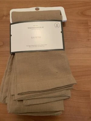 Threshold 4 Piece Cotton Napkins 18"X18" Brown - Image 1 of 4