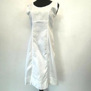 Antique Nightgown size S M White Cotton Pullover Sleeveless Tank Paneled AC - Picture 1 of 5