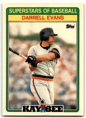 1988 TOPPS KAY-BEE SUPERSTARS OF BASEBALL DARRELL EVANS DETROIT TIGERS #9 - Image 1 of 2