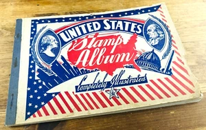 Antikes Briefmarkenalbum - Sammlung USA 1870, komplett illustriert - Bild 1 von 12
