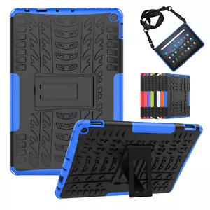 For Amazon Fire HD 10/HD 10 Plus 2021 Shockproof Case Kickstand with Carry Strap - Picture 1 of 55