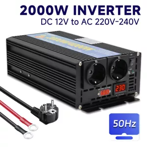 2000W 4000W Reiner Sinus Spannungswandler 12V auf 230V Wechselrichter UPS Charge - Bild 1 von 6