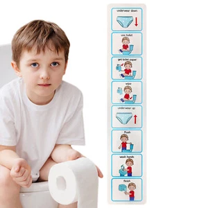 Potty Training Visual Toilet Monitoring Chart Sticker Teach Kids to Use Toilet - Picture 1 of 12