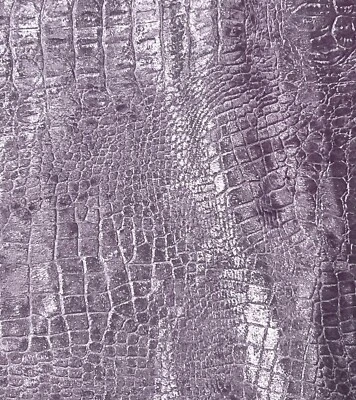 Lavender Shiny Reptile Skin Look Velvet 54” Wide Sold By The Yard - Image 1 of 3