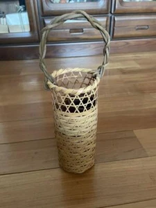 Japanese Bamboo Basket Flower Vase Ikebana Hanaire Hanakago D-33 - Picture 1 of 2