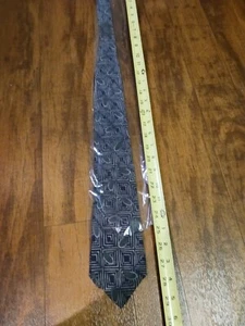Vintage new old stock Men's Tie   Charles Jordan Paris blue and gold - Picture 1 of 6
