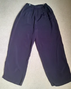 FABELHAFTE MAX STUDIO PALAZZOHOSE WEITES BEIN DUNKEL LILA/BLAU KREPP - SMALL - Bild 1 von 6