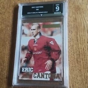 Eric Cantona Merlin 1996 Card Manchester United Get Graded 9 Mint - Picture 1 of 9
