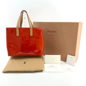 LOUIS VUITTON Monogram Vernis Reade PM Hand Bag Red With Dust Bag/Box Authentic - Picture 1 of 24