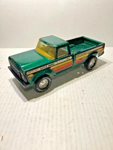 VINTAGE 1980`s NYLINT CATTLE RANCH FORD PICK UP TRUCK METALLIC GREEN PRESSED ST - Picture 1 of 7