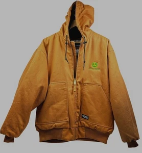 Walls x John Deere Workwear Kapuzenjacke Herren XL braun Ente Canvas gesteppt Neu mit Etikett - Bild 1 von 9