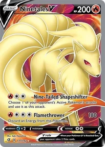 Pokemon TCG Ninetales V 177/192 SWSH02 Rebel Clash Full Art Holo NM - Bild 1 von 2