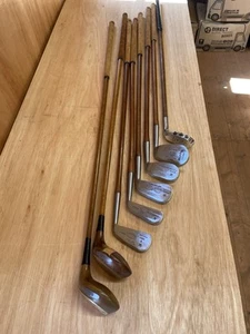 Hickory Golfschläger Spielset Gibson Star rostfreie Eisen Brassie & Spoon & Putter - Bild 1 von 19