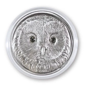 2011 Magnolia Wildlife Protection Strix Uralensis .999 Silver - Picture 1 of 3