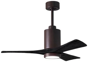 42" Matthews Patricia-3 Bronze Matte Black Remote LED Ceiling Fan - Picture 1 of 1