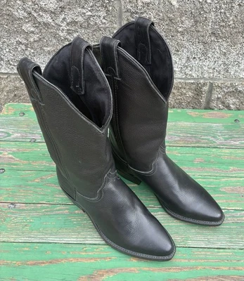 Botas Abilene Mujer Talla 6 M Cuero Vaquera Vaquera Western Rodeo EE. UU. Negras Nuevas Foto 1 de 4