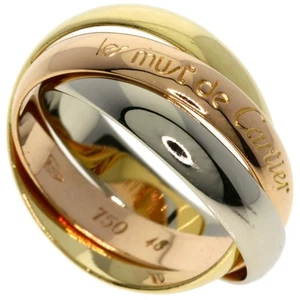 CARTIER  Trinity #48 Ring K18 Yellow Gold K18 White Gold Ladies [Used] - Picture 1 of 8