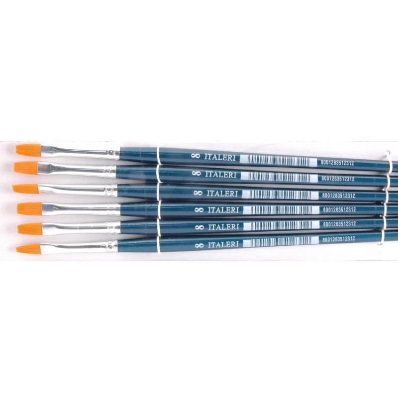 NEUF Italeri PENNELLO SINTETICO PIATTO 8 Pz.6 - IT51231 - Photo 1/1