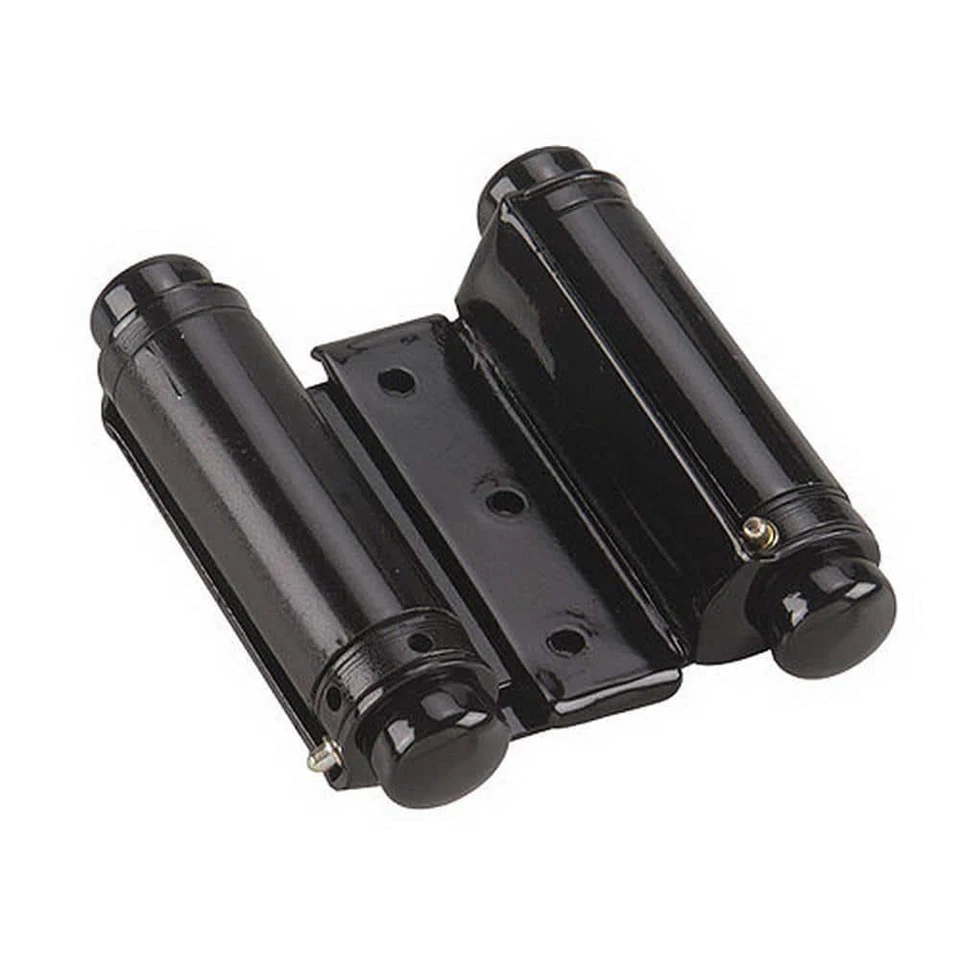 Self Closing Door Hinges Black Double Action 5-13/16 x 3-3/4 in Heavy Duty 2 Pac - Image 1 of 1