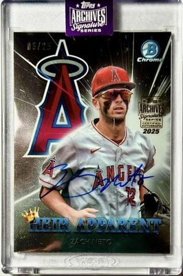 2025 Topps Archive Signature #HA-11 Zach Neto #/25 - Image 1 of 2