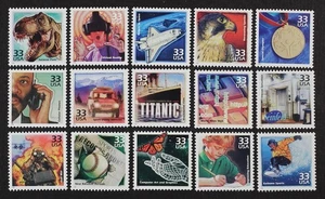 US 2000 #3191a-o, 1990s Celebrate the Century Complete Set of 15 MINT NH Singles - Picture 1 of 1
