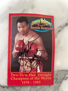 Larry Holmes Enterprises the Easton Assassin signed Boxing Business Card - Rare - Picture 1 of 2