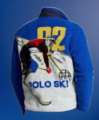 Chaqueta polar Polo Ralph Lauren P Wing Snowbeach rara estadio 1992 SKI Sherpa Foto 1 de 4