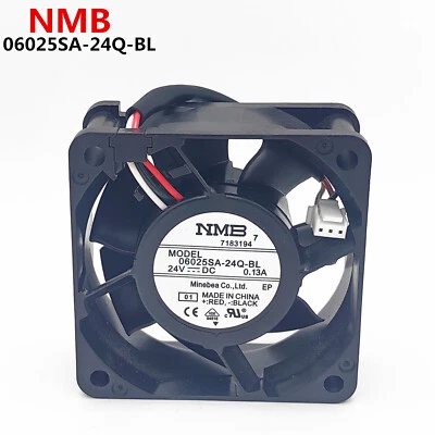 NMB 06025SA-24Q-BL 24V 0.13A 6025 3p 1.3KW Yaskawa Bus Driven Cooling Fan - Image 1 of 4