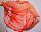 Bridal Shawl Orange Loose Knit Linen Shrug, Size XL, but possible for any size