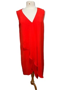 adrianna papell Plus’s Size 16 MIDI Red Summer Sleeveless Formal Party Dress - Picture 1 of 9