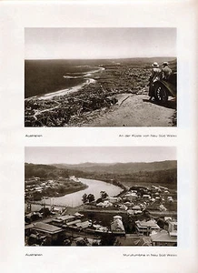Australia New Zealand 1927 orig 14 Photodrucke Sydney Melbourne Dunedin Maori NZ - Picture 1 of 6