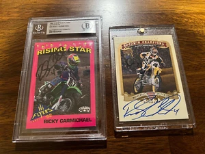 1992 Champs Hi Flyers Ricky Carmichael Rookie Auto Beckett & UD Goodwin Auto Set - Picture 1 of 5