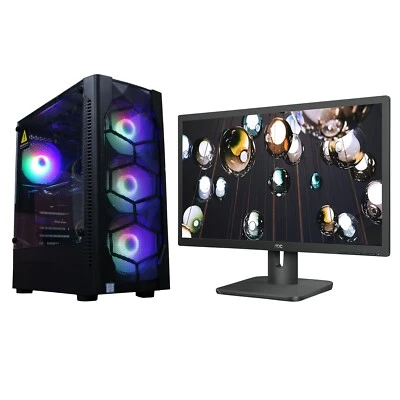 Custom Gaming Desktop PC i7 SSD + 1TB 16GB GTX 980 4 GB WiFi BT W10 + 22" FHD - Image 1 of 4